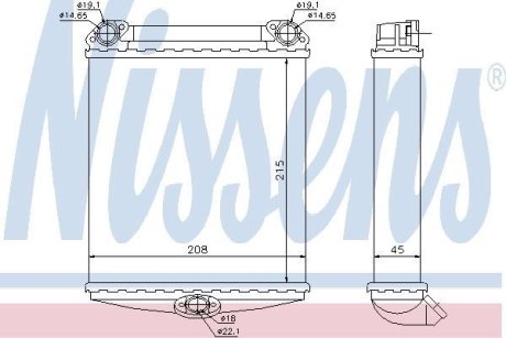 Радиатор пічки NISSENS 72001