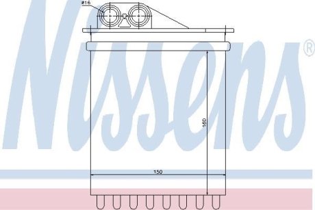 Радиатор опалювача салону NISSENS 72040 (фото 1)