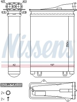 Радиатор опалювача салону First Fit NISSENS 72954 (фото 1)