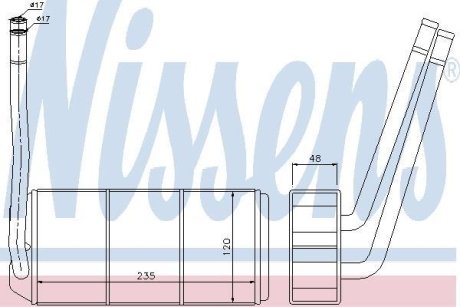 Радиатор опалювача салону NISSENS 73001 (фото 1)