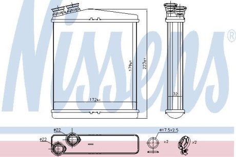 Радиатор пічки NISSENS 73645 (фото 1)