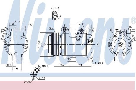 Компрессор кондиціонера First Fit NISSENS 890045