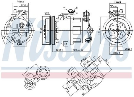 Компрессор кондиціонера NISSENS 890185