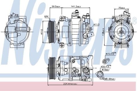 Компрессор кондиціонера First Fit NISSENS 890337