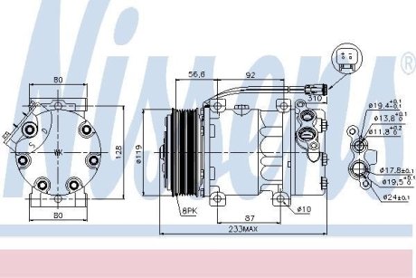 Компрессор кондиціонера NISSENS 89035