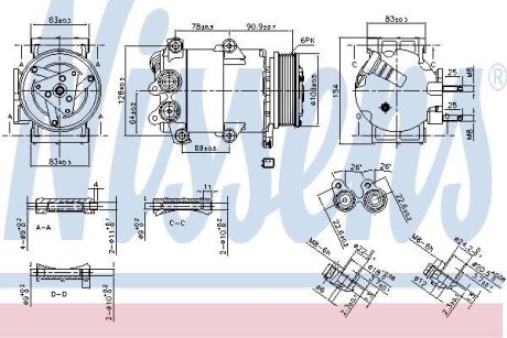 Компрессор кондиціонера NISSENS 890392