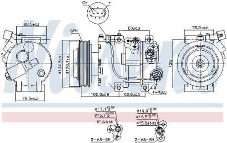 Компрессор кондиціонера Hyundai Ix35/tucson 09-/Kia Sportage 10- NISSENS 890651