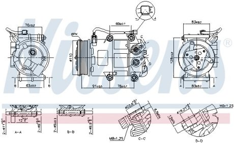 Компрессор кондиціонера First Fit NISSENS 890655