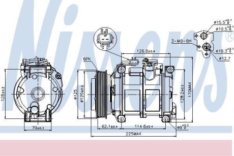 Компрессор кондиціонера NISSENS 89074