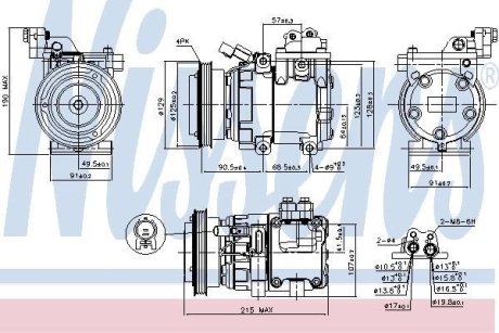 Компрессор кондиціонера NISSENS 89085