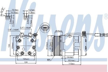 Компрессор кондиціонера MAN TG-S (07-) | MAN TG-A (02-) | MAN TG-X (07-) NISSENS 89139