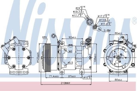 Компрессор кондиціонера NISSENS 89159