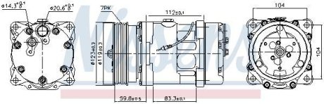 Компрессор кондиціонера NISSENS 89160