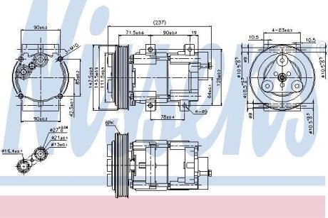 Компрессор кондиціонера NISSENS 89251