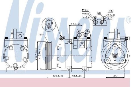 Компрессор кондиціонера NISSENS 89270