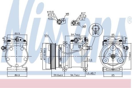Компрессор кондиціонера NISSENS 89294