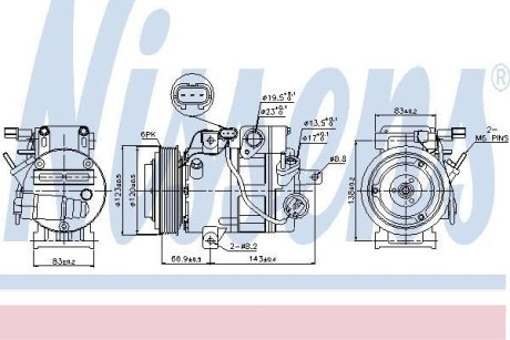 Компрессор кондиціонера NISSENS 89304