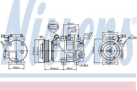 Компрессор кондиціонера NISSENS 89305