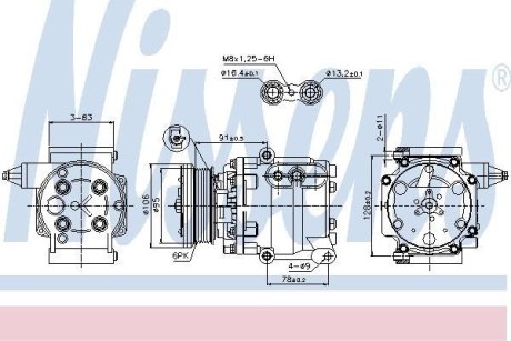 Компрессор кондиціонера First Fit NISSENS 89358