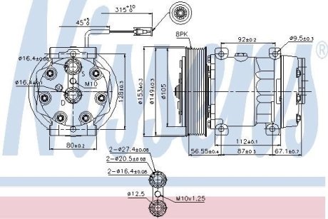 Компрессор кондиціонера RENAULT NISSENS 89458