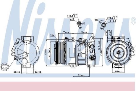 Компрессор кондиціонера First Fit NISSENS 89516