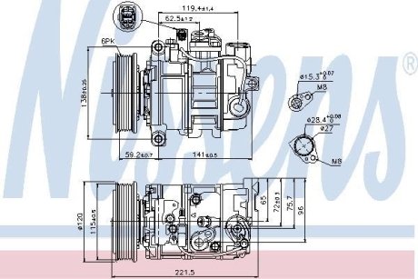 Компрессор кондиціонера First Fit NISSENS 89529 (фото 1)