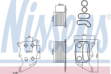 Масляний радиатор NISSENS 90991