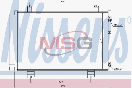 Радиатор кондиціонера NISSENS 940434