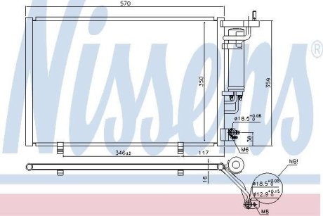 Радиатор кондиціонера NISSENS 940500 (фото 1)