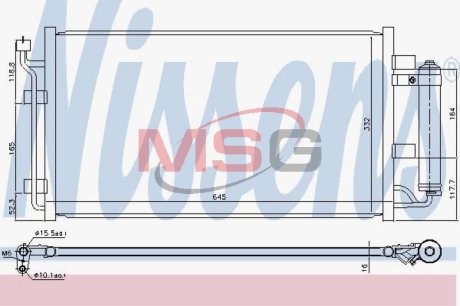 Радiатор кондицiонера NISSENS 940582