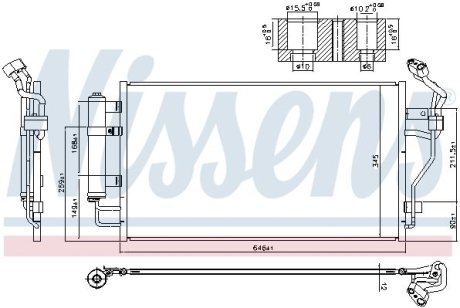 Радиатор кондиціонера NISSENS 940583