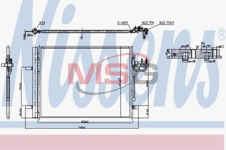 Радіатор кондиціонера NISSENS 940586