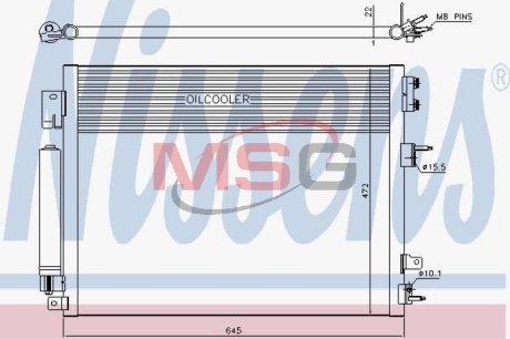 Радиатор кондиціонера NISSENS 940706