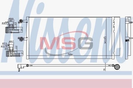Радиатор кондиціонера NISSENS 941069