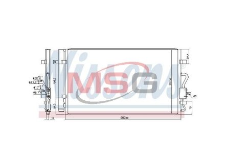 Радиатор кондиціонера NISSENS 941181