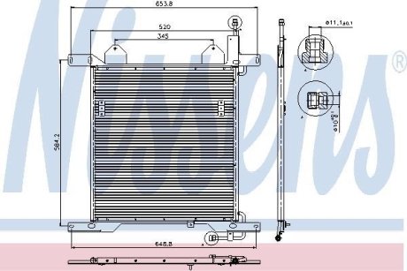 Радиатор кондиціонера NISSENS 94342