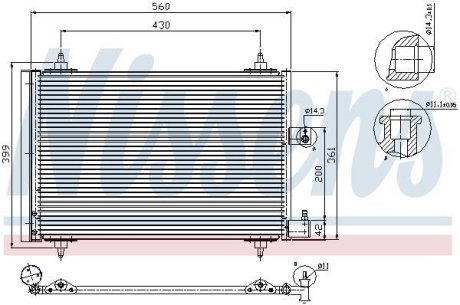 Радiатор кондицiонера NISSENS 94534