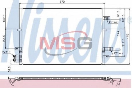 Радiатор кондицiонера NISSENS 94777