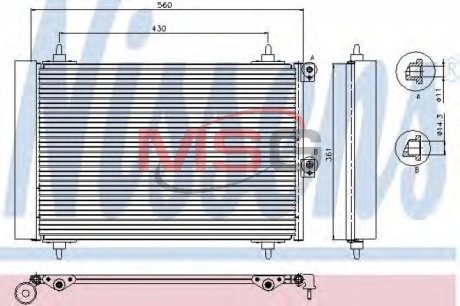 Радиатор кондиціонера First Fit NISSENS 94870 (фото 1)