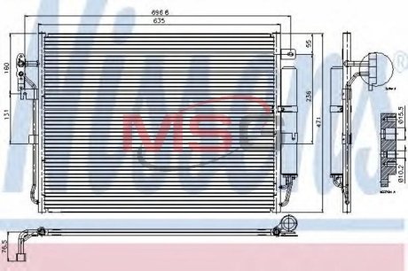 Радиатор кондиціонера First Fit NISSENS 94962