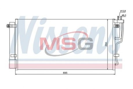 Радіатор кондиціонера NISSENS 94992