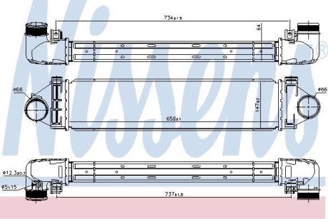 Радиатор інтеркулера NISSENS 96349