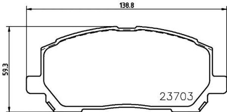 Колодки тормозные дисковые передні Lexus RX 300 3.0 (00-03) NISSHINBO NP1041