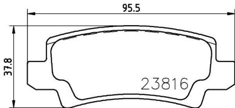 Колодки тормозные дисковые задні Toyota Corolla 1.4, 11.6, 1.8 (02-07) NISSHINBO NP1044