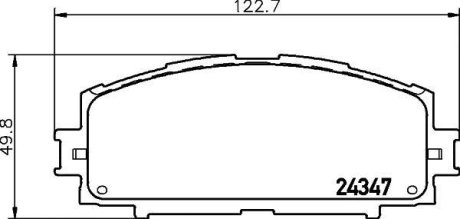 Колодки тормозные дисковые передні Toyota Prius Hybrid 1.8 (09-), Yaris 1.6 (08-13) NISSHINBO NP1053 (фото 1)