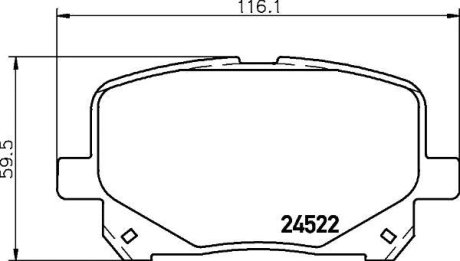Колодки тормозные дисковые передні Lexus RX 300(00-03)/Toyota Camry 2.4, 3.0 (01-06) NISSHINBO NP1065
