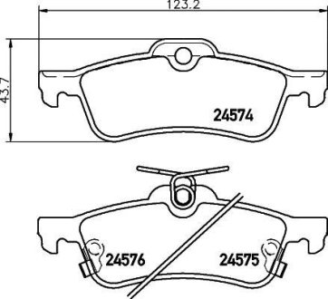 Колодки тормозные дисковые задні Toyota Yaris 1.3, 1.4, 1.5 (10-)/Honda Civic 1.4, 1.8, 2.2 (12-) NISSHINBO NP1068