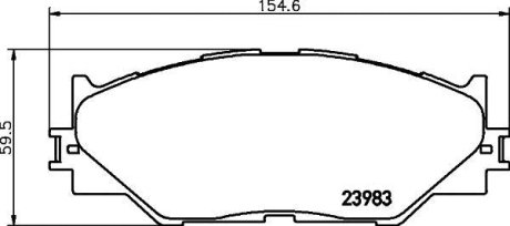 Колодки тормозные дисковые передні Toyota IS 220d, 250, 300h (05-13) NISSHINBO NP1082 (фото 1)