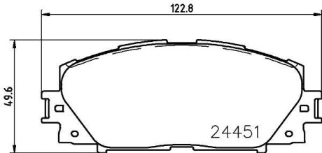 Колодки тормозные дисковые передні Toyota Corolla 1.8 (12-), Yaris 1.0, 1.3, 1.4 (05-) NISSHINBO NP1091