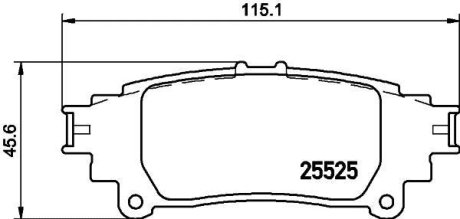 Колодки тормозные дисковые задні Lexus GS, RX 350, 300h, 450h (08-) NISSHINBO NP1105 (фото 1)